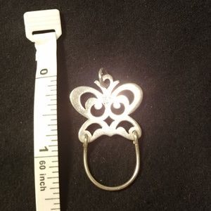 James Avery Jewelry - James Avery Silver Butterfly Charm Hoop Pendant James Avery Jewelry - James Avery Silver Butterfly Charm Hoop Pendant